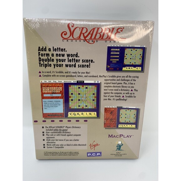 1994‎ Scrabble Crossword Computer Game Macintosh MacPlay OS X 6.0.7 - Picture 4 of 10